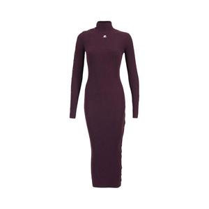 Платье Courrèges Multi-Snap Rib Knit Long Dress, Burgundy