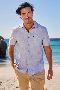 Рубашка Coconut Slub Текстура Хлопковая футболка с короткими рукавами Mountain Warehouse, синий