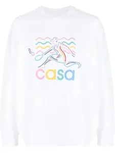 Толстовка из органического хлопка с логотипом CASABLANCA, белый