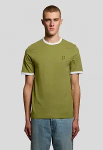 Футболка-Поло с контрастной отделкой ss. Lyle & Scott, Shrub Green White