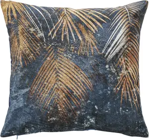 Done. чехол на подушку "Пальмовые листья", (1 шт.), лицевая сторона в винтажном стиле 45х45 см, цвет bunt