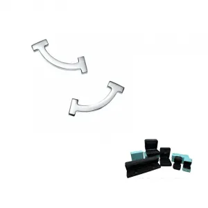 TIFFANY & CO. Белые серьги-гвоздики из 18K Gold унисекс Silver