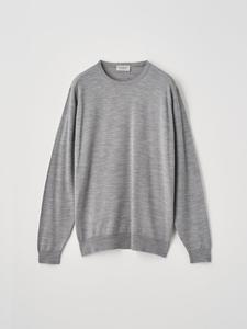 Вязаный пуловер с круглым вырезом и длинными рукавами | SCANLAN | 30G, современный крой