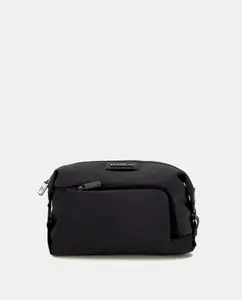 Мужская косметичка из темно-серой ткани Scharlau, темно-серый