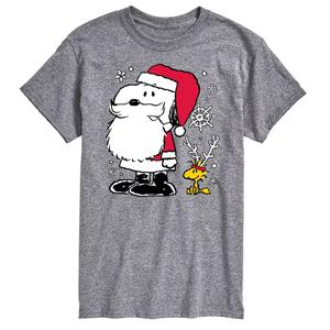 Футболка Big & Tall Peanuts Santa Reindeer License, серый