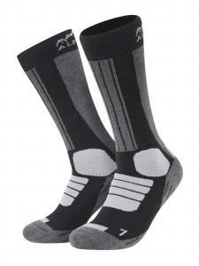 Alpenwert Высокие носки 'Skisocken Merino' в черном цвете