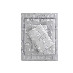 Комплект постельного белья True North от Sleep Philosophy Cosy из хлопковой фланели, цвет Bear