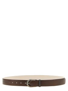 «Глянцевый» пояс с украшением Brunello Cucinelli, коричневый