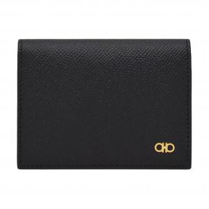 Ferragamo Гаучини Кожаный Картхолдер Классический Унисекс Чёрный