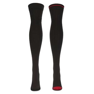Теплые носки Tipped rib cashmere blend over the knee Memoi, Black