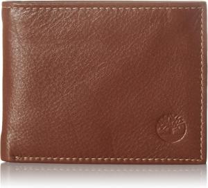 Timberland мужской кожаный кошелек Wellington Rfid Bifold Commuter Security, Cognac