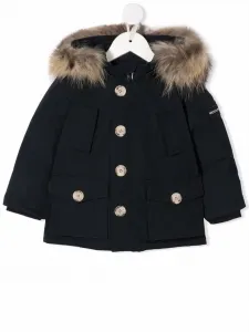 Пальто с оторочкой из искусственного меха Woolrich Kids