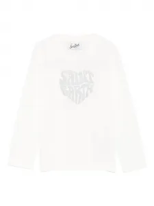 Длинный топ с принтом "сердце Penny" Mc2 Saint Barth Kids, белый