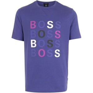 Футболка с принтом логотипа Boss HUGO BOSS, фиолетовый
