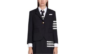 THOM BROWNE Однобортный пиджак с полосками, Marine Blue