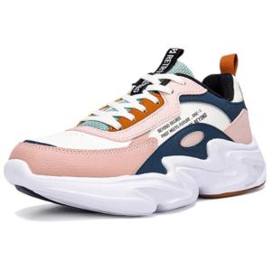 Амортизирующие износостойкие низкие кроссовки для бега женские бело-розовые 361°, Feather White/Fresh Pink