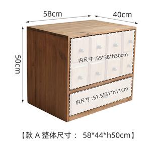 Yu Senyi Комод для гостиной и спальни модульный ретро, собранный, лестничный стиль A + стиль B, 2 предмета в наборе