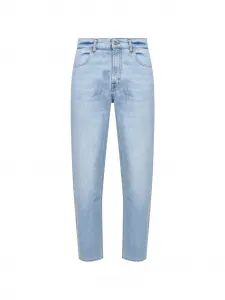 Джинсы из денима с эффектом выцветания 7 For All Mankind, синий