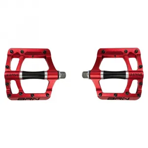 Педали Brn Flat CNC 9 Pins, красный