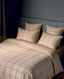 Комплект постельного белья Hugo Boss в клетку, 3 предмета, размер King Boss Home, бежевый