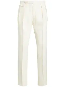 Льняные брюки со складками Polo Ralph Lauren, белый