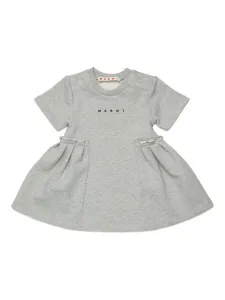 Платье с оборками Marni Kids, серый