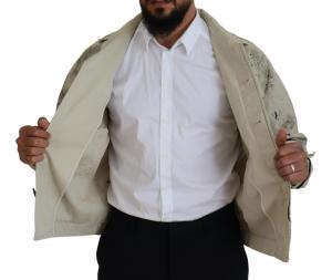 Dsqua² Повседневная синяя мужская куртка с принтом Splash DSquared, цвет Off White