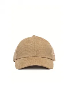 Двухцветная бархатная ребристая бейсболка Autry, бежевый