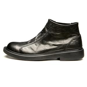 LEYGMENLG Мужские черные зимние ботинки на шнуровке с меховой подкладкой, цвет Black Fleece-Lined