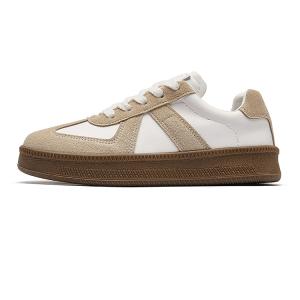 Женские противоскользящие износостойкие низкие кеды для скейтбординга La Chapelle, бежевый хаки