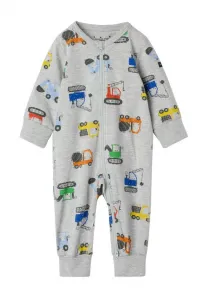 Транспортные средства, двусторонняя молния, пижамы Polarn O. Pyret, Greymelange