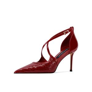 Женские туфли на тонком каблуке и высоком каблуке Shesrim, Ancora Red