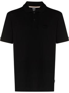 BOSS рубашка поло Pallas с вышитым логотипом, черный