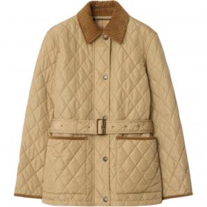 Burberry Стёганая куртка с поясом, Linen