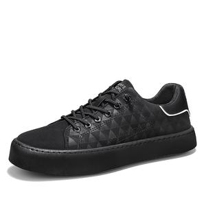 SHOUBA Мужские лоу-топ скейтборд кроссовки черные, цвет Black