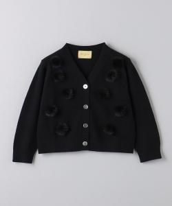 Кардиган WV с помпоном на воротнике/Детский 115 см United Arrows, цвет Black