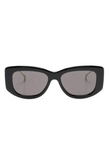 Gucci Eyewear солнцезащитные очки в прямоугольной оправе, золотистый