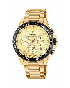Мужские часы F20634/6 Timeless Chronograph из золотой стали Festina, золотой