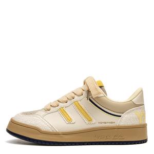 Скользоустойчивые износостойкие низкие скейтерские туфли для женщин Far waves, светло-желтый