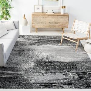 SAFAVIEH Adirondack Collection ковер 366 x 549 см большого размера - , Silver & Multi, современный абстрактный дизайн, не линяет и прост в уходе, идеален для помещений с высокой проходимостью в гостиной, спальне (ADR112G)