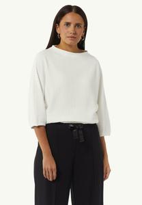 Топ с длинными рукавами JACQUARD comma casual identity, белый