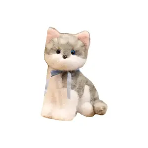 Очаровательные плюшевые куклы котят с бантиком высота 18см/25см OU DI PIG