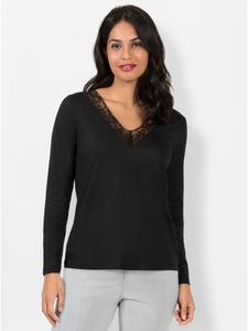 Рубашка с V-образным вырезом черного цвета WITT WEIDEN