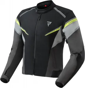 Мужская мотоциклетная куртка REBELHORN Spark, текстиль, 2 слоя, интегрированная мембрана, съемный утепленный жилет, защита локтей и плеч 2-го уровня, размеры до 4XL, Black / grey / fluorescent yellow