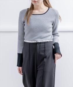 Вязаный топ с квадратным вырезом, подобранный по цвету <Новинка>