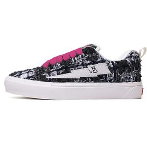 Кроссовки для скейтбординга с низким верхом, ударопрочные, износостойкие, балансирующие, дышащие, унисекс DUEPLAY, Black Graffiti Pink (Lightning Edition)