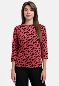Топ Bicalla MIT PRINT-MUSTER, Black-Salmon/Red