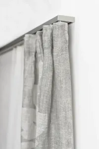 Карниз GARESA "101", 2 направляющие, желаемая длина, внутренний профиль направляющей, простой, потолочный монтаж, алюминий, выдвижной 180 см, цвет aluminiumfarben