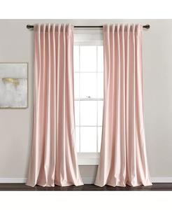 Prima Velvet Твердые светофильтрующие задние вкладки/карманы для оконных штор Lush Decor, розовый