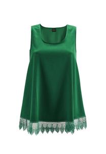 Топ с кружевом Madeleine, зеленый